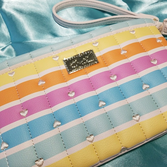 Luv Betsey Johnson Rainbow Clutch Wallet - Picture 3 of 7
